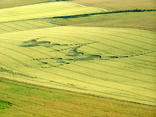 East Field, Wiltshire crop circle, aerial photo 22