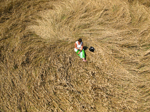 Etchilhampton Hill, Wiltshire crop circle, aerial photo 6