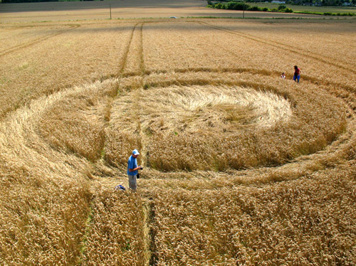 Etchilhampton Hill, Wiltshire crop circle, aerial photo 4
