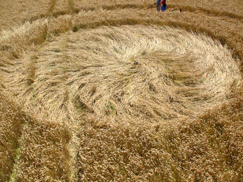 Etchilhampton Hill, Wiltshire crop circle, aerial photo 5