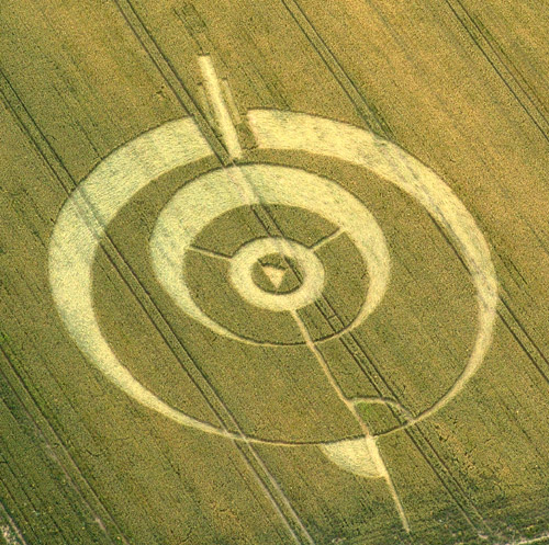 Golden Ball Hill, Wiltshire crop circle, aerial photo 5