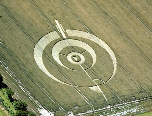Golden Ball Hill, Wiltshire crop circle, aerial photo 3