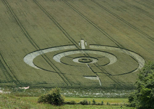 Golden Ball Hill, Wiltshire crop circle, aerial photo 16