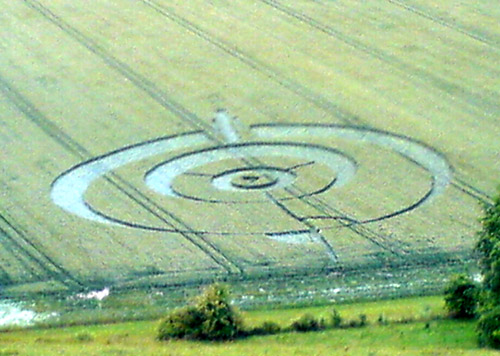 Golden Ball Hill, Wiltshire crop circle, aerial photo 18