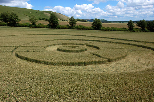 Golden Ball Hill, Wiltshire crop circle, aerial photo 7