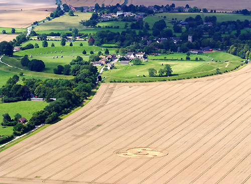 Green Street, Wiltshire crop circle, aerial photo 11