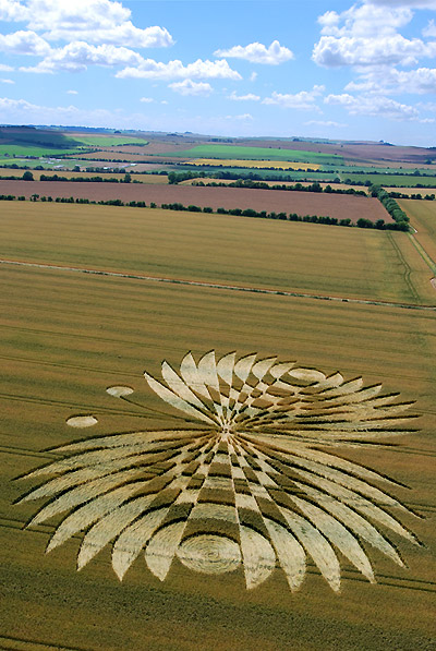 Hailey Wood, Oxfordshire crop circle, aerial photo 7