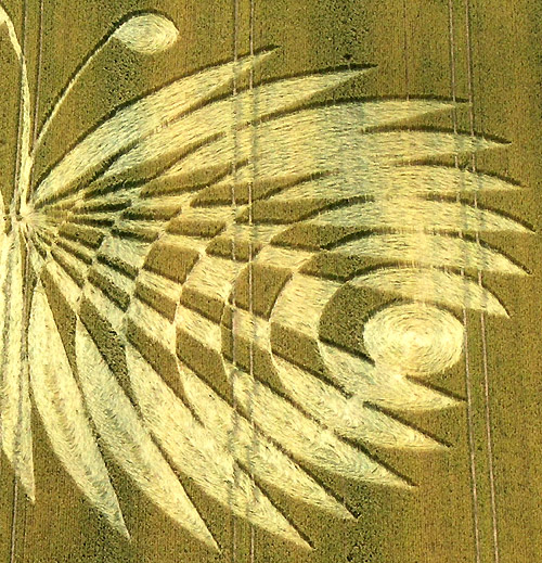Hailey Wood, Oxfordshire crop circle, aerial photo 4