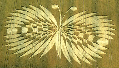 Hailey Wood, Oxfordshire crop circle, aerial photo 2