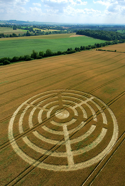 Hat Gate Cottage, Wiltshire crop circle, aerial photo 5