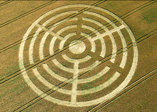Hat Gate Cottage, Wiltshire crop circle, aerial photo 3