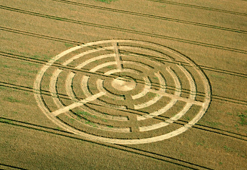 Hat Gate Cottage, Wiltshire crop circle, aerial photo 18