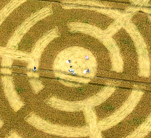 Hat Gate Cottage, Wiltshire crop circle, aerial photo 2