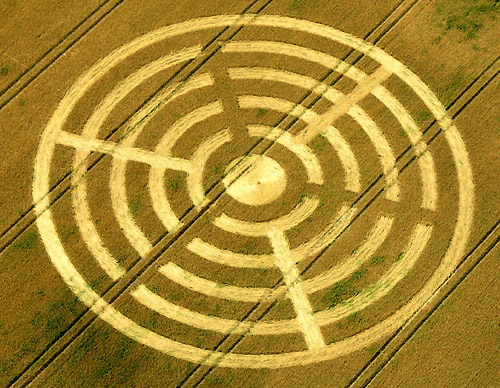 Hat Gate Cottage, Wiltshire crop circle, aerial photo 20