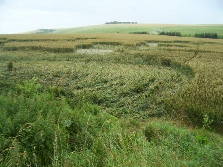 Hinton Downs, Oxfordshire crop circle, aerial photo 17