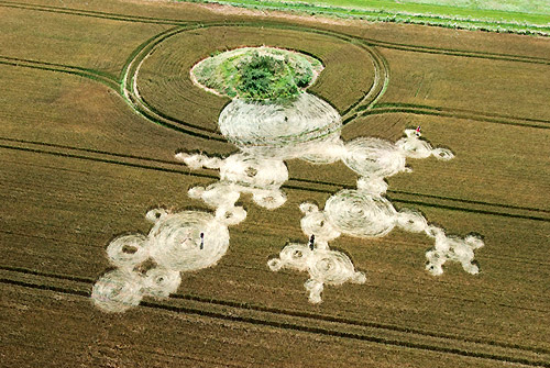 Hinton Downs, Oxfordshire crop circle, aerial photo 4
