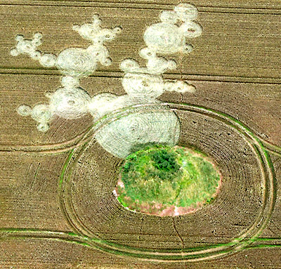 Hinton Downs, Oxfordshire crop circle, aerial photo 2