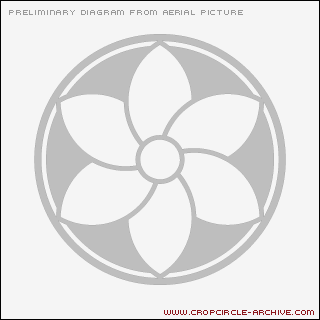 Manton House, Wiltshire crop circle, aerial photo 5