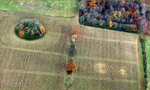 Red Post Farm, Wiltshire crop circle, aerial photo 2