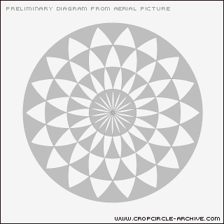 Martinsell Hill, Wiltshire crop circle, aerial photo 20
