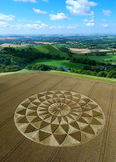 Martinsell Hill, Wiltshire crop circle, aerial photo 15