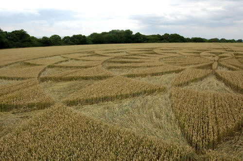Martinsell Hill, Wiltshire crop circle, aerial photo 10