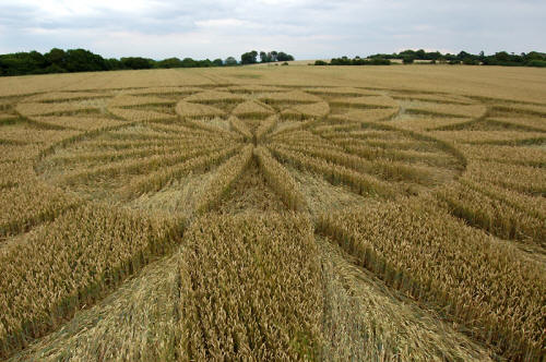Martinsell Hill, Wiltshire crop circle, aerial photo 9