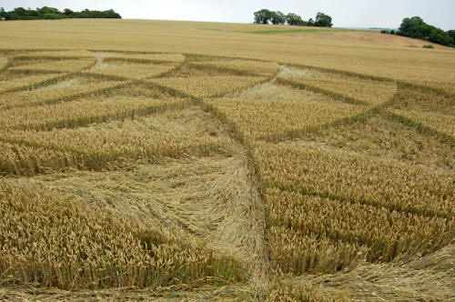 Martinsell Hill, Wiltshire crop circle, aerial photo 11
