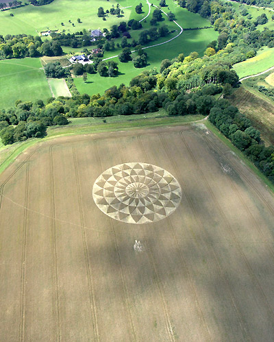 Martinsell Hill, Wiltshire crop circle, aerial photo 19