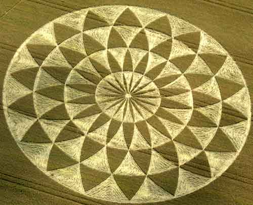 Martinsell Hill, Wiltshire crop circle, aerial photo 2