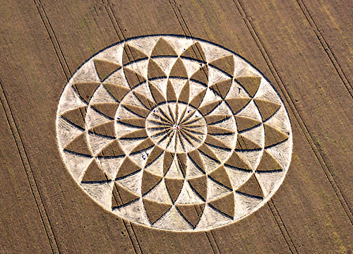 Martinsell Hill, Wiltshire crop circle, aerial photo 5