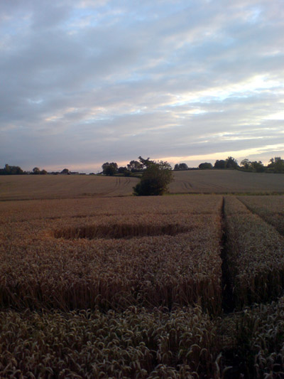 Milbourne, Wiltshire crop circle, aerial photo 3