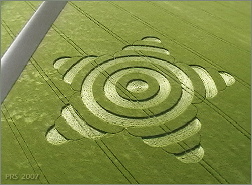 Morgan Hill, Wiltshire crop circle, aerial photo 4