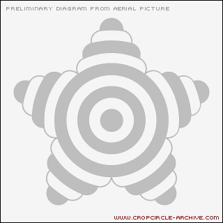 Morgan Hill, Wiltshire crop circle, aerial photo 12
