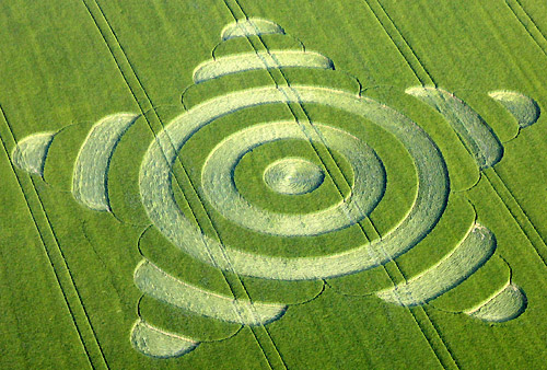 Morgan Hill, Wiltshire crop circle, aerial photo 3