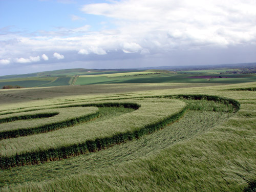 Morgan Hill, Wiltshire crop circle, aerial photo 55