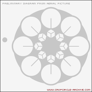 North Down, Wiltshire crop circle, aerial photo 2