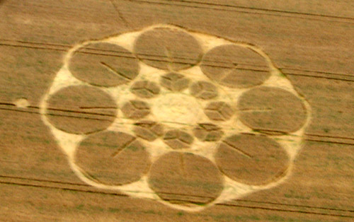 North Down, Wiltshire crop circle, aerial photo 14