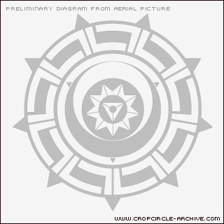 Pewsey White Horse, Wiltshire crop circle, aerial photo 26