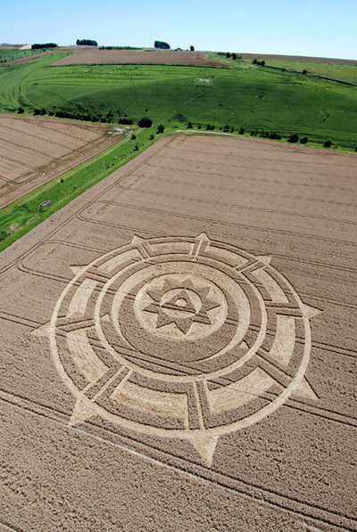 Pewsey White Horse, Wiltshire crop circle, aerial photo 27