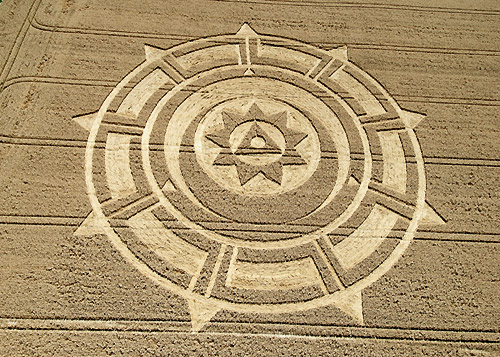 Pewsey White Horse, Wiltshire crop circle, aerial photo 8