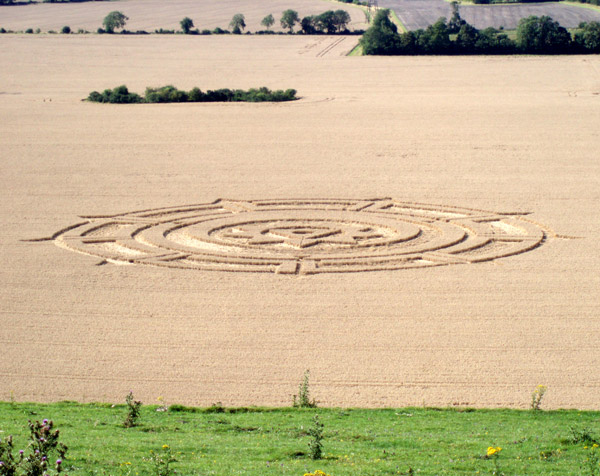 Pewsey White Horse, Wiltshire crop circle, aerial photo 25