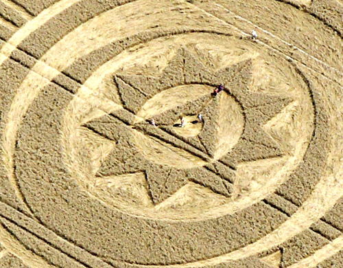 Pewsey White Horse, Wiltshire crop circle, aerial photo 3