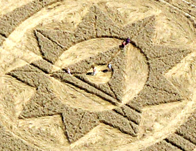 Pewsey White Horse, Wiltshire crop circle, aerial photo 4