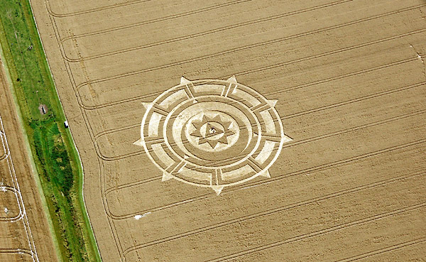 Pewsey White Horse, Wiltshire crop circle, aerial photo 24