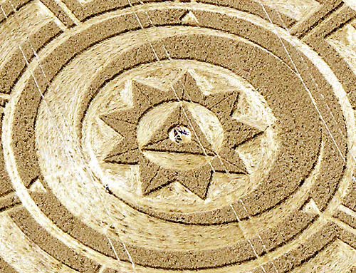 Pewsey White Horse, Wiltshire crop circle, aerial photo 2