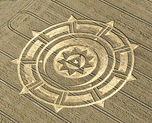 Pewsey White Horse, Wiltshire crop circle, aerial photo 10