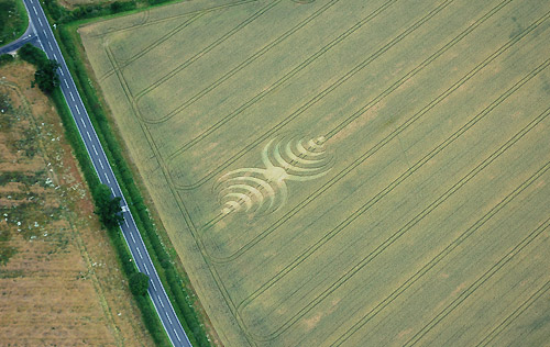 Southend, Oxfordshire crop circle, aerial photo 2