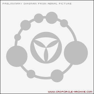 Stanton Bridge, Wiltshire crop circle, aerial photo 8