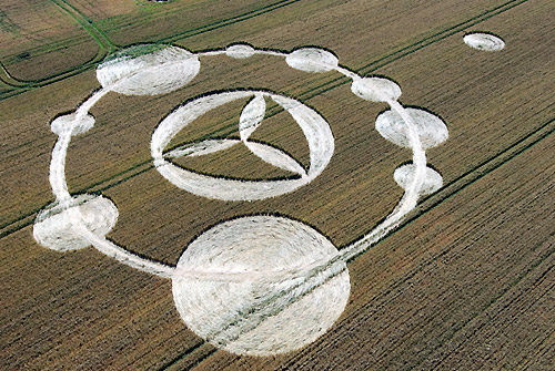 Stanton Bridge, Wiltshire crop circle, aerial photo 3